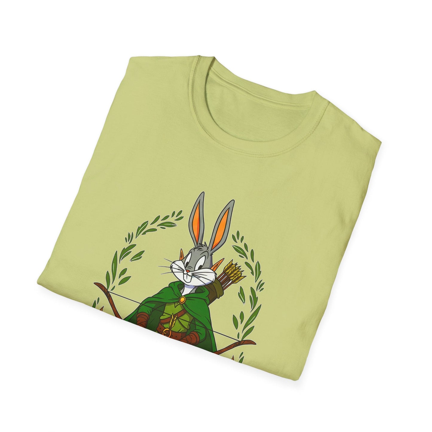 Bugs Bunny T Shirt Cartoon Art Tee Unisex Gildan Softstyle 64000 100 Percent Ring Spun Cotton
