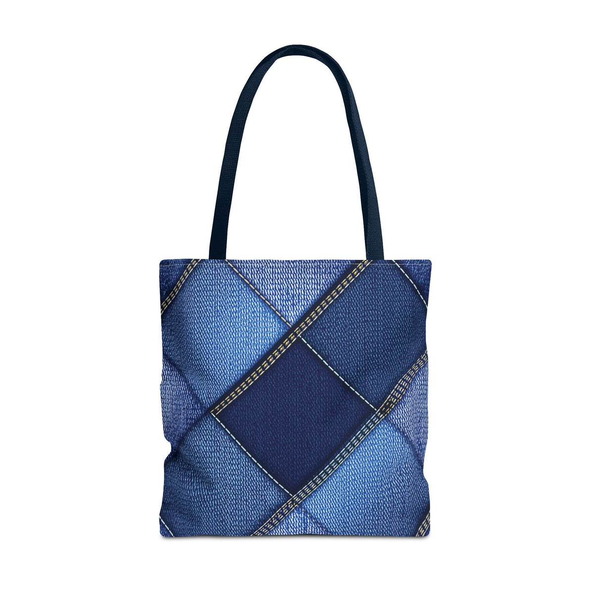 Denim Fabric Imitation Print Unisex Canvas Bag Poly Spun 3 Sizes Tote Bag 105