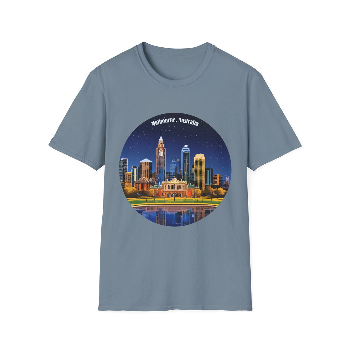Melbourne Australia Skyline T-Shirt | City Nightscape Tee