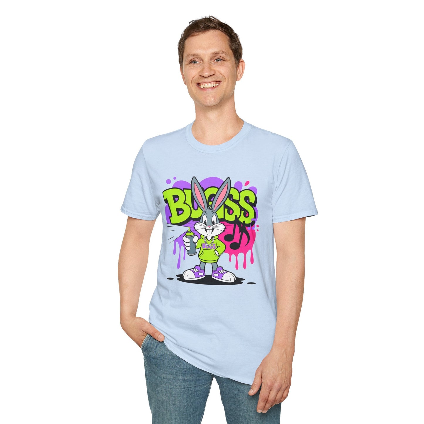 Cartoon T Shirt With Animation Unisex Funny Animals Tee Softstyle Gildan 64000 Apparel