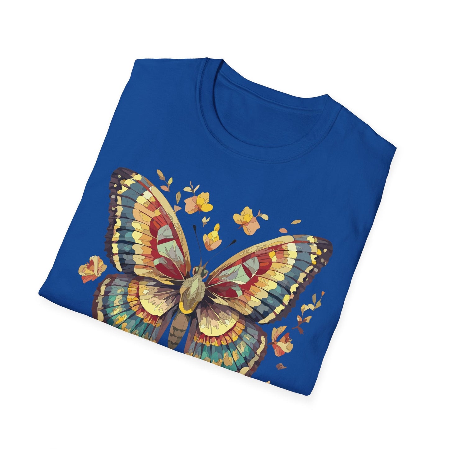 Butterfly Graphic T Shirt Unisex Gildan Softstyle 64000 Monarch Design Lightweight Everyday Wear