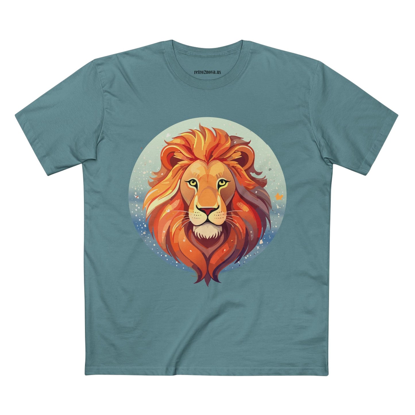 Lion Art Shirt Unisex Premium Cotton Tee With Original Art Design From Retro2Nova Art Collection Worldwide