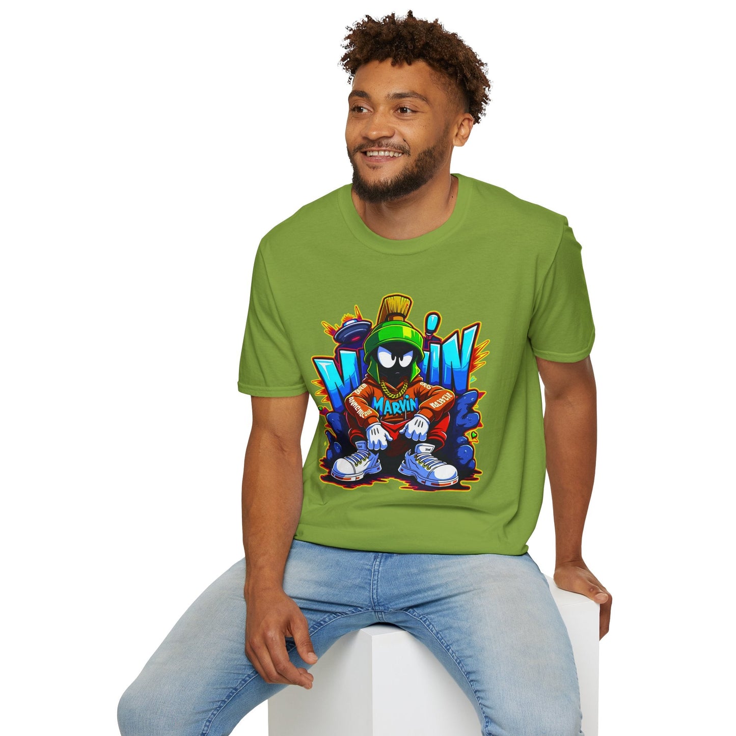 Unisex Cartoon T Shirt With Funny Animals Animation Graphic Gildan Softstyle 64000