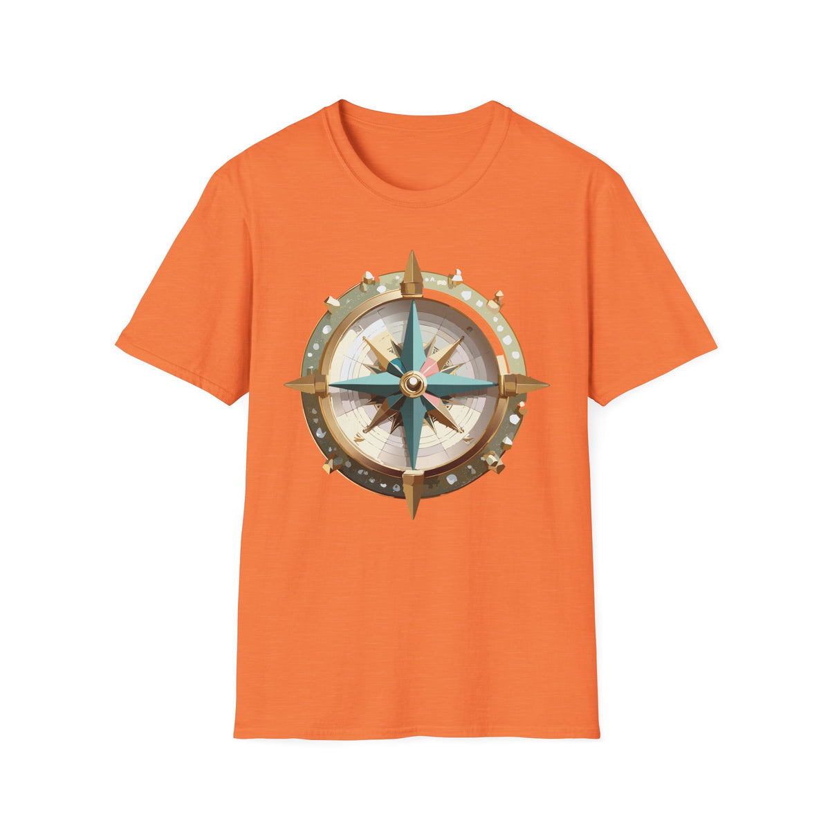 Nautical Compass Graphic T-Shirt | Vintage Navigation Compass Tee
