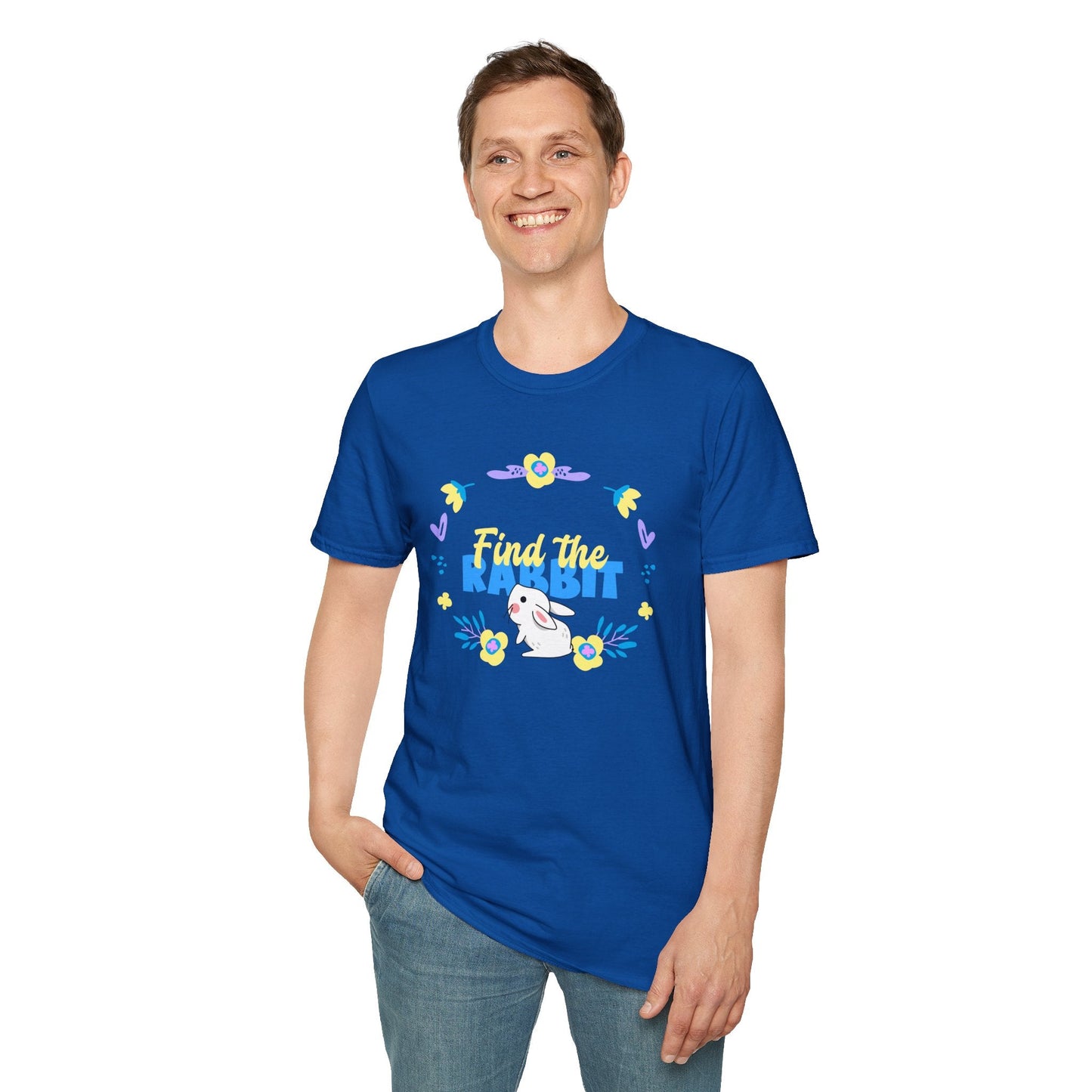 Easter Bunny T Shirt Unisex Gildan Softstyle 64000 Breathable Cotton Easter Design