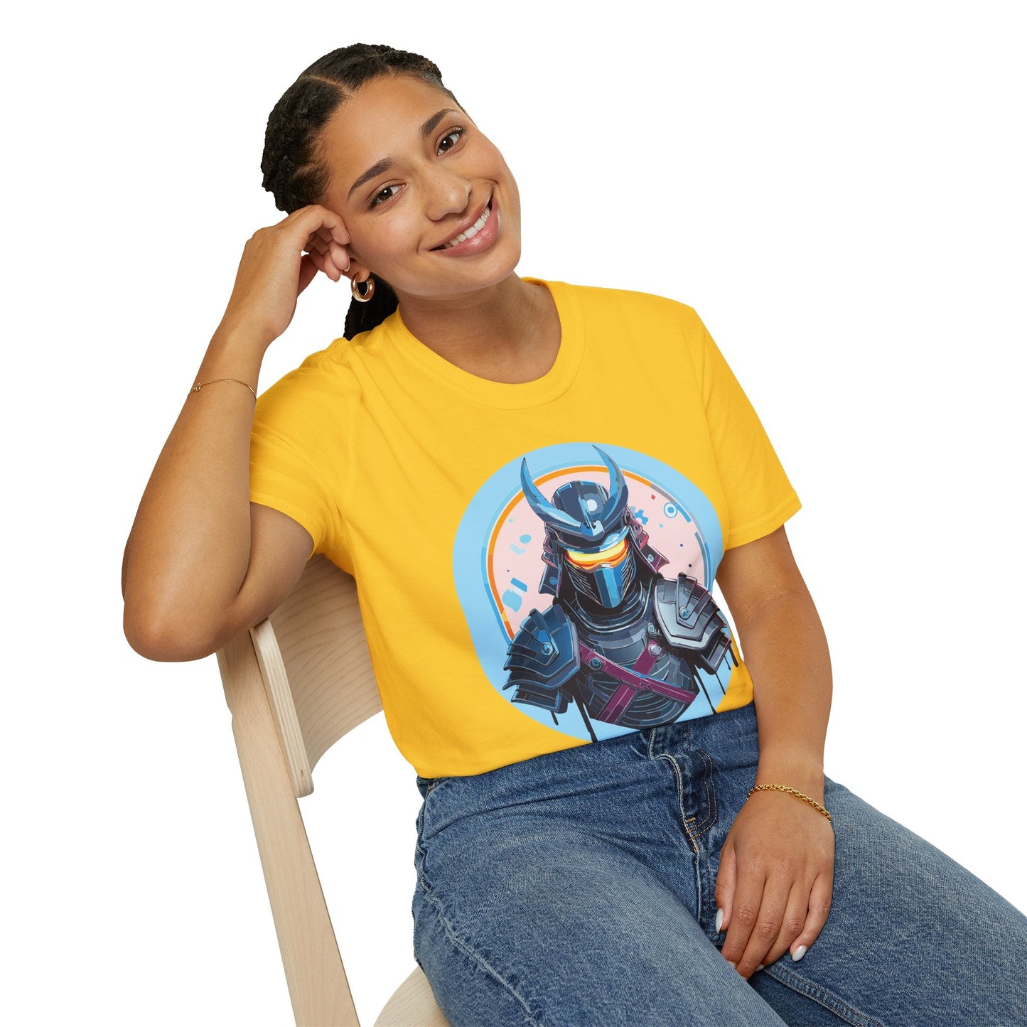 Samurai T Shirt Unisex Softstyle 64000 Tee Lightweight Comfortable 100 Percent Ring Spun Cotton