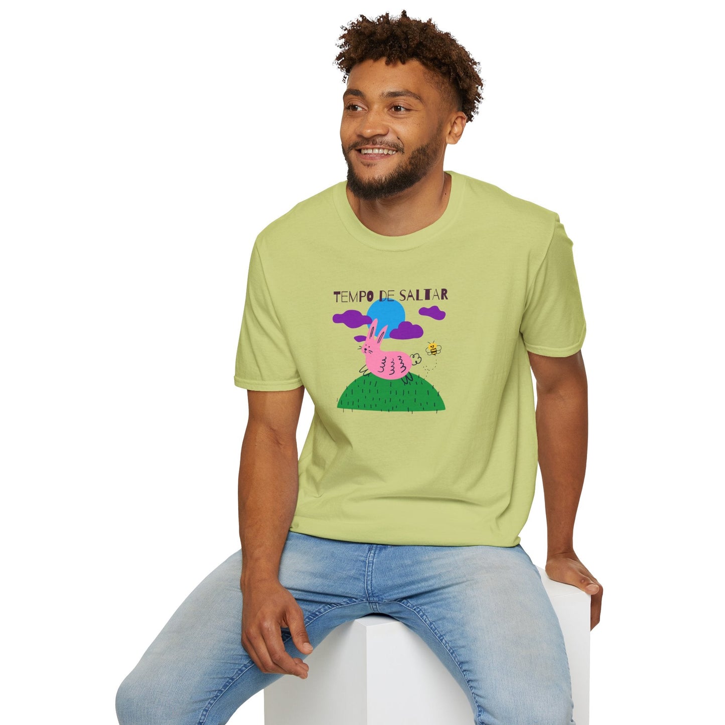 Funny Easter T Shirt Unisex Softstyle 64000 Art Design With Easter Prints 100 Percent Ring Spun Cotton