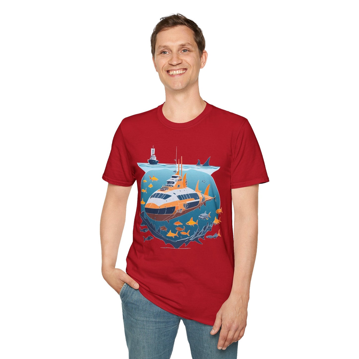 Ocean Graphic Unisex Softstyle Cotton Tee 15