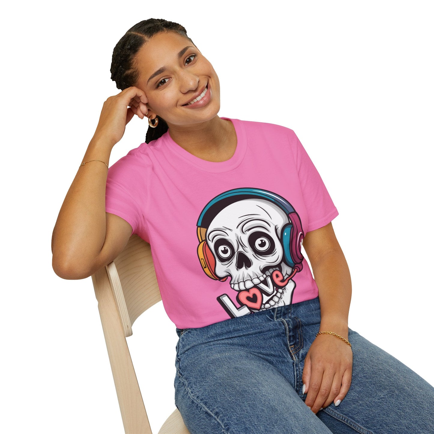 Skull Tee Shirt Unisex Skeleton Shirt With Skull Artwork Gildan Softstyle Cotton Tee