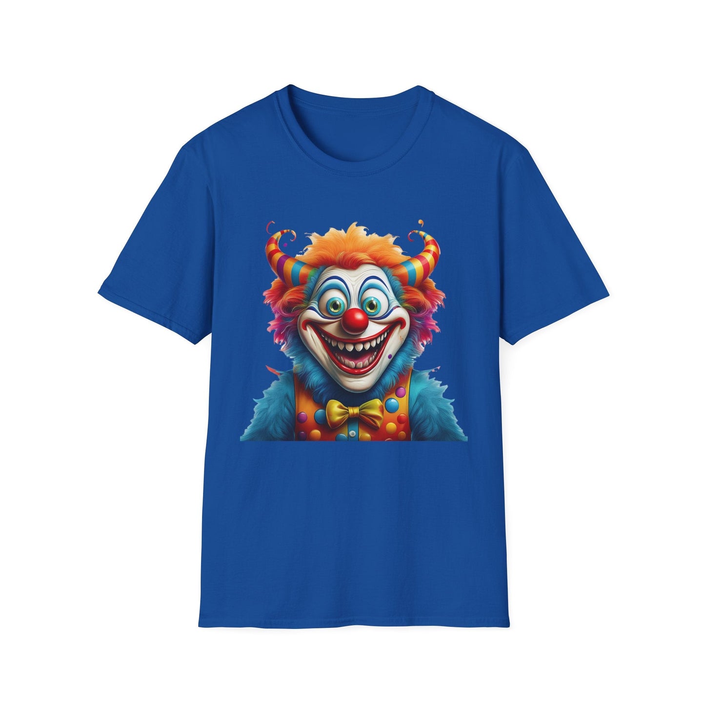 Unisex Clown Shirt Circus Tee Funny Man Shirt Scary Man Shirt Gildan Softstyle 64000