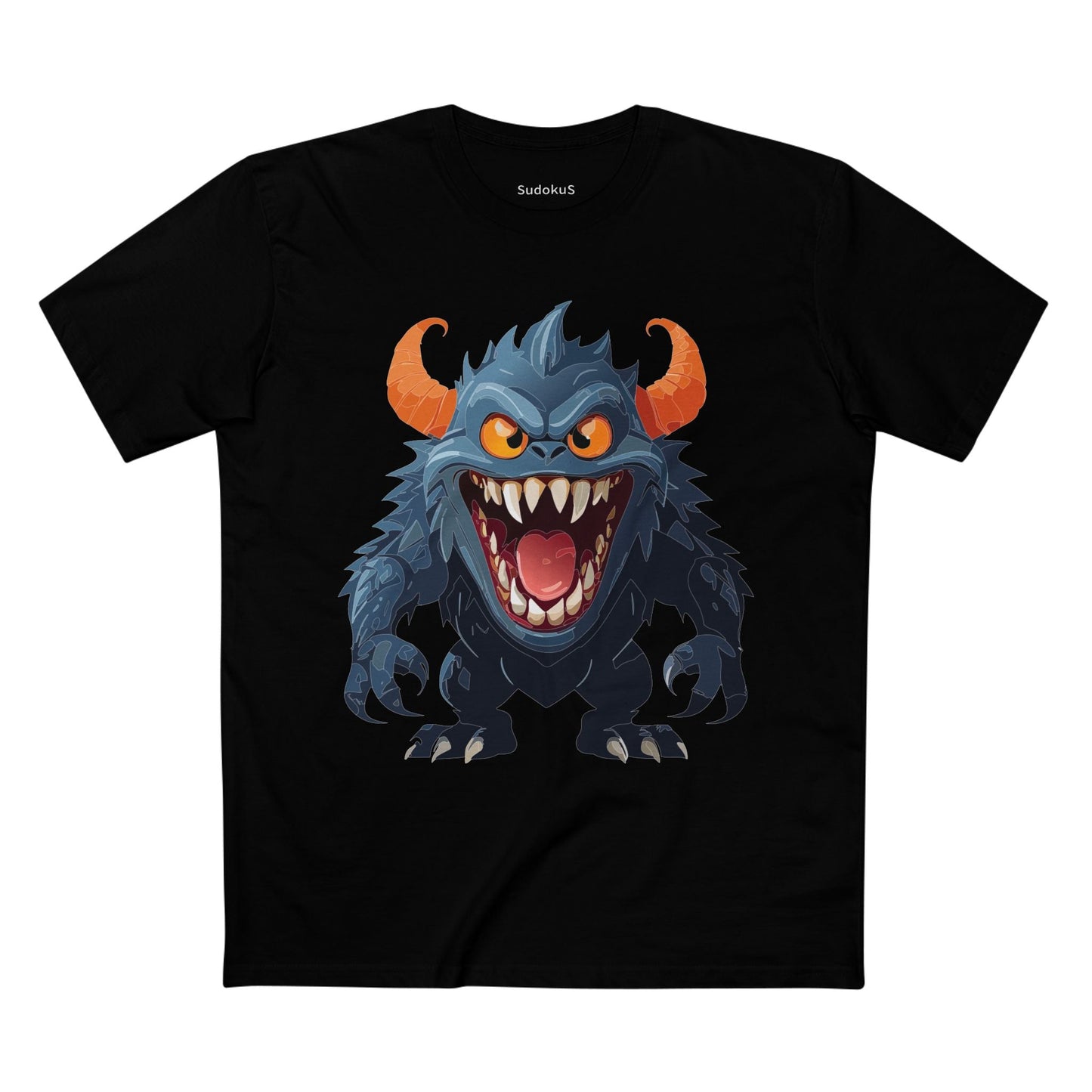 Cartoon Monsters Graphic Unisex 100 Cotton Staple Tee 30