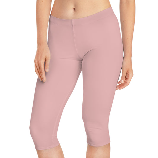 Pink Color Capri Leggings, Pink Capri Leggings 3