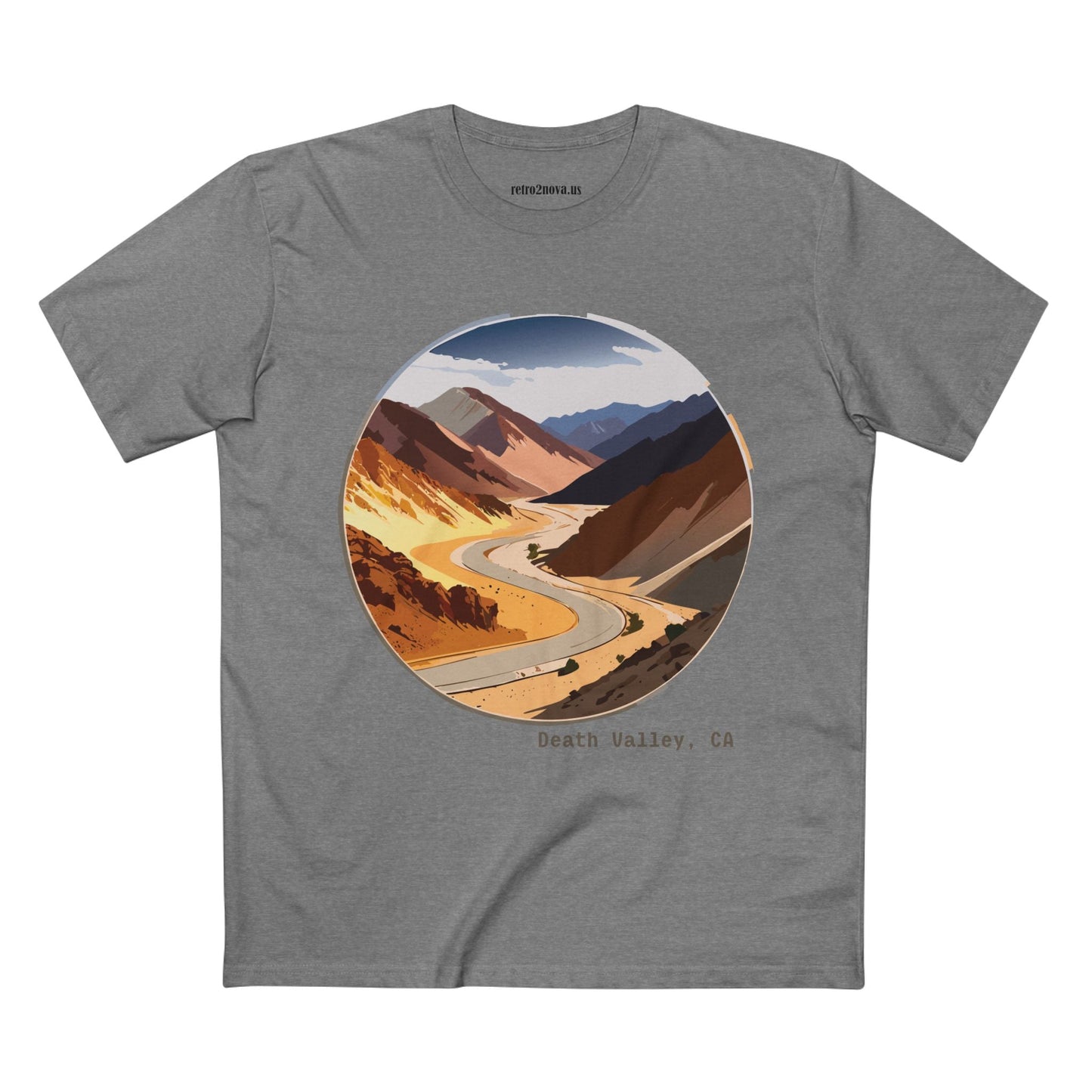 Retro2Nova Unisex Premium Cotton Tee With Death Valley Travel Design Art Shirt Collection