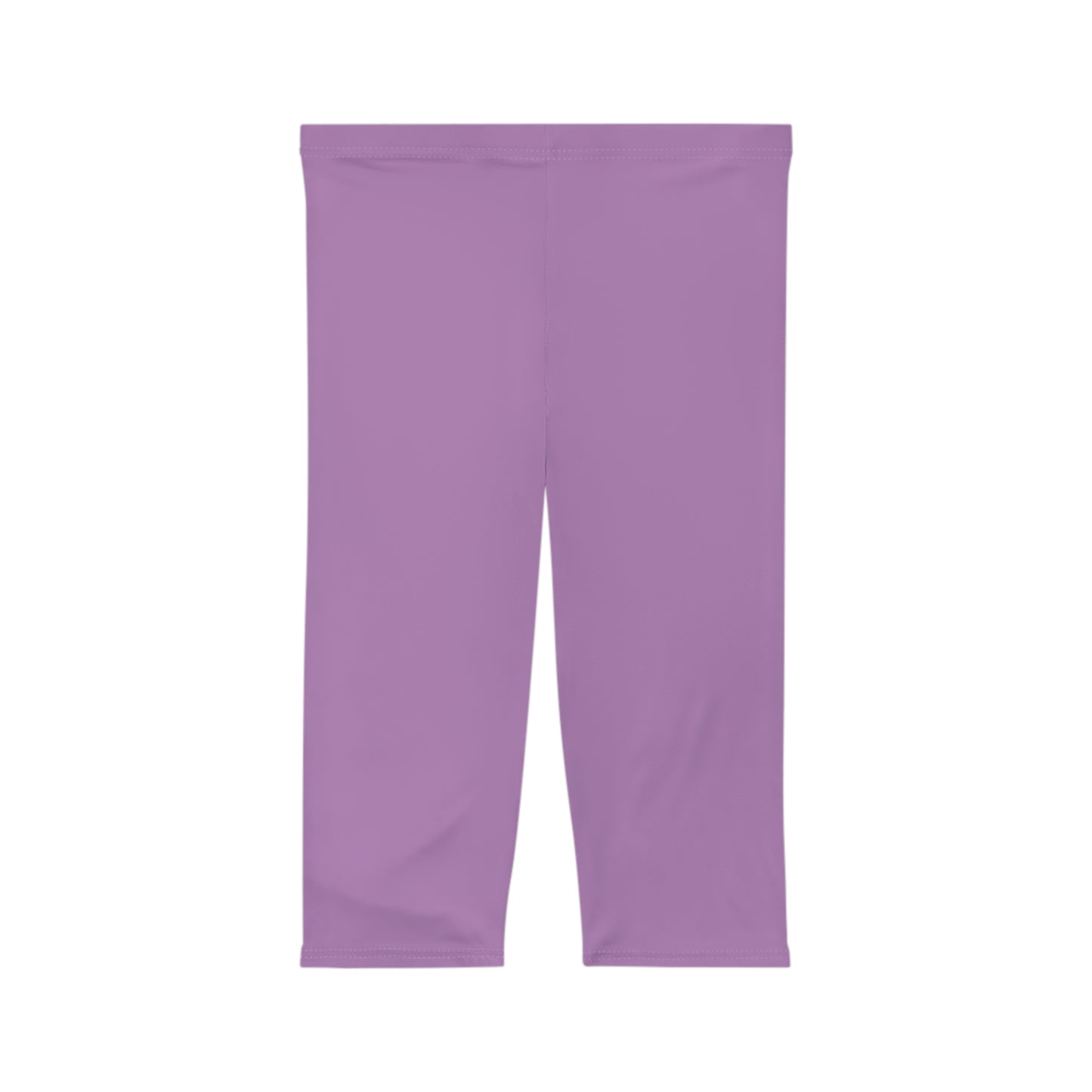 Evening Lilac Color Women's Brushed Suede Poly Span Casual Capri Leggings XS-2XL