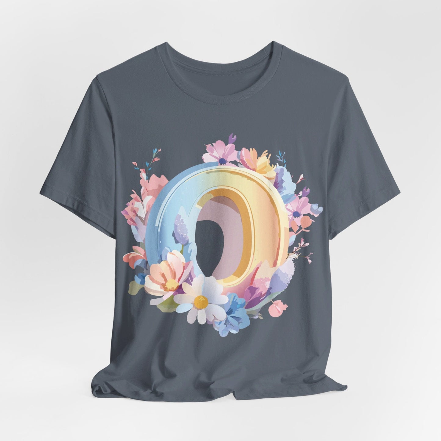 Letter O Shirt Unisex Graphic Tee Art Design Adelpha Vintage Inspired Short Sleeve Jersey