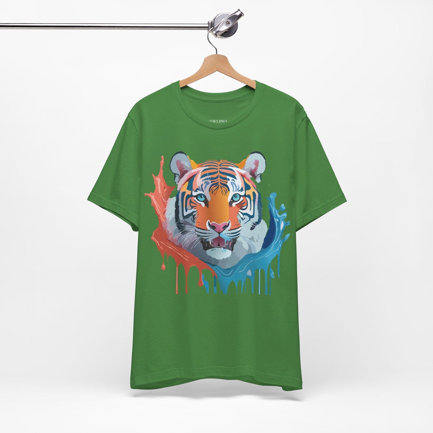 Tiger Graphic Tee Unisex Jersey Short Sleeve With Vintage Inspired Artwork By Adelpha