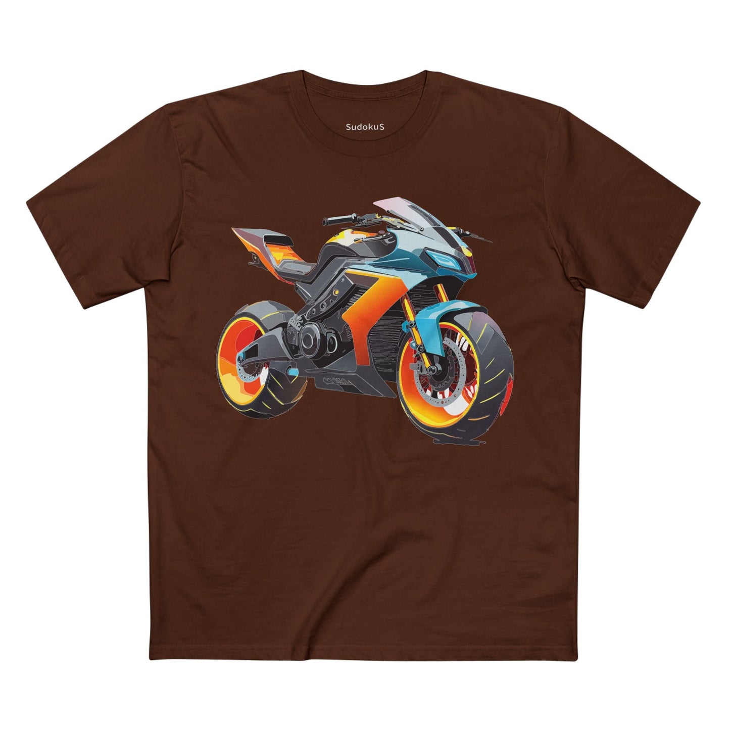 Moto Bike Graphic Unisex 100 Cotton Staple Tee 29