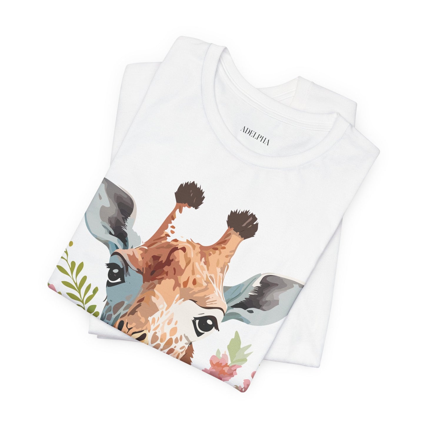 Giraffe Graphic Unisex 100 Cotton Vintage Animal Art T-Shirt 3
