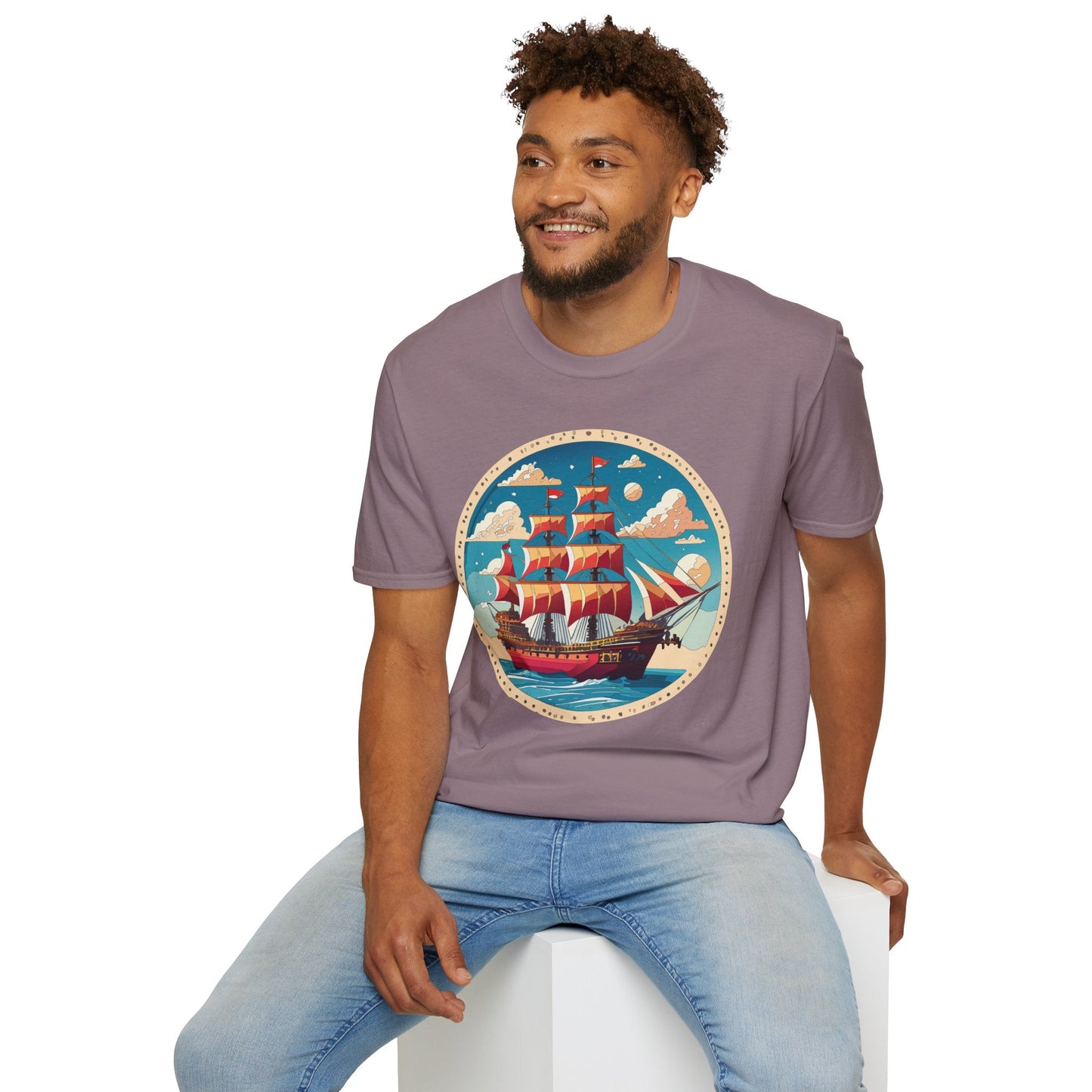 Unisex Ship T Shirts Frigate T Shirts Vessel Tee Shirt Gildan Softstyle 64000 Premium Cotton