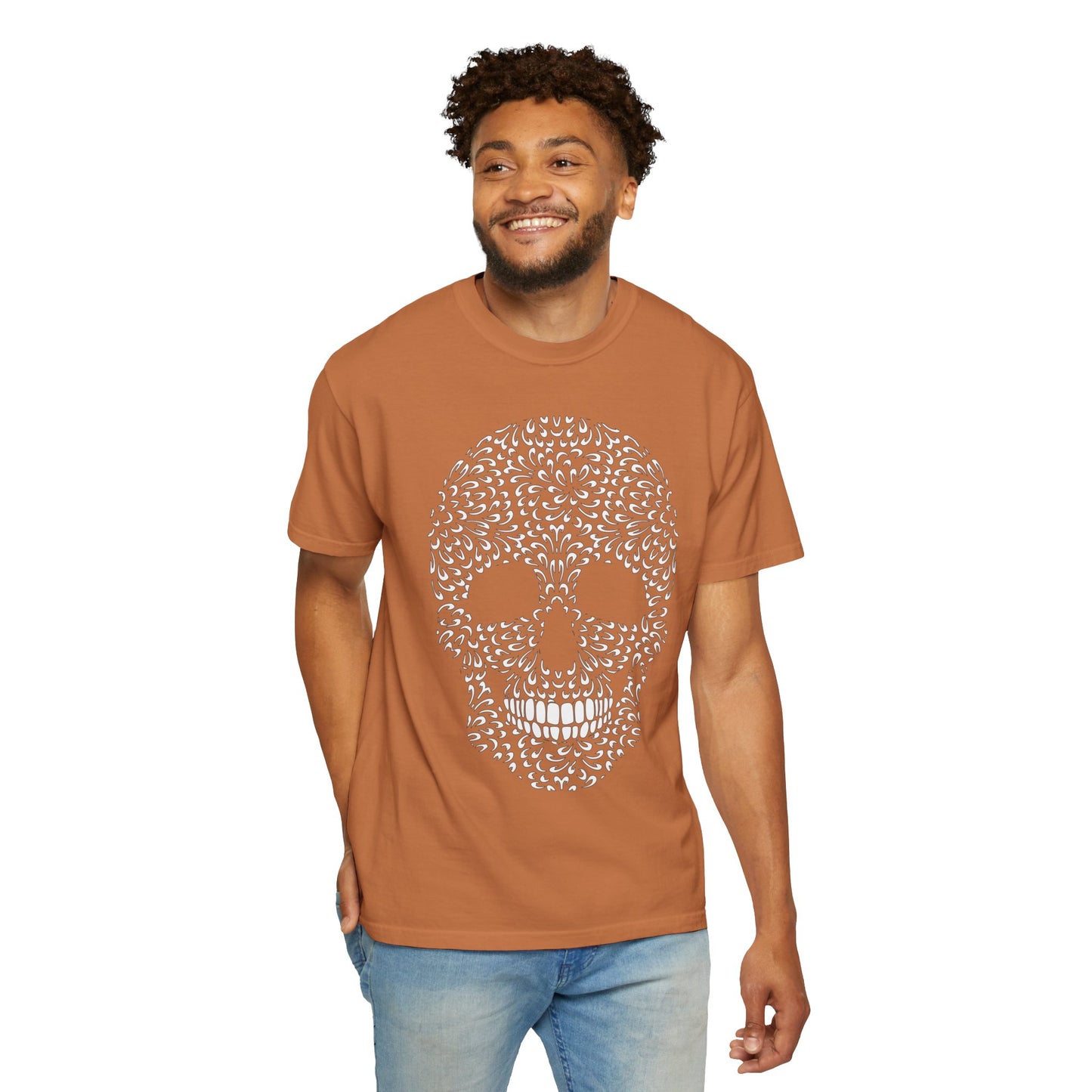 Unisex Cotton Tee Shirt with Skull