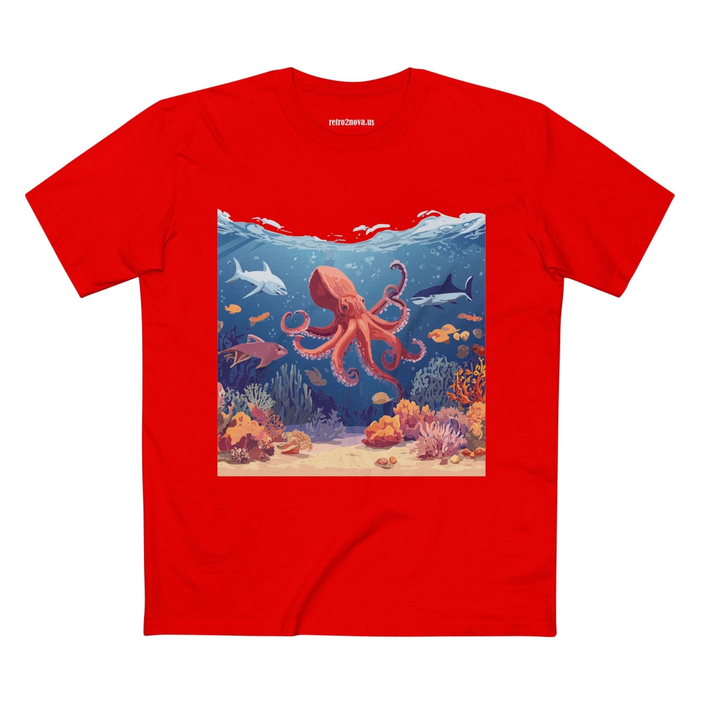 Ocean Shirt Ocean Pacific OP 18 Unisex Premium Cotton Art Tee With Original Art Design Retro2Nova