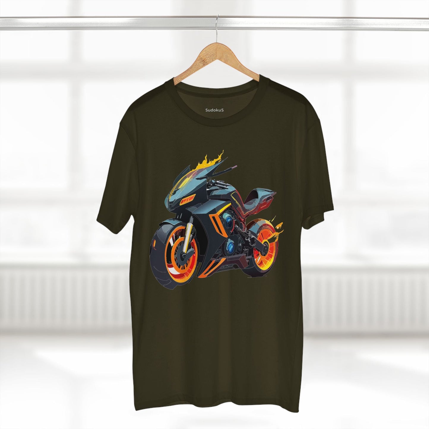 Moto Bike Graphic Unisex 100 Cotton Staple Tee 23