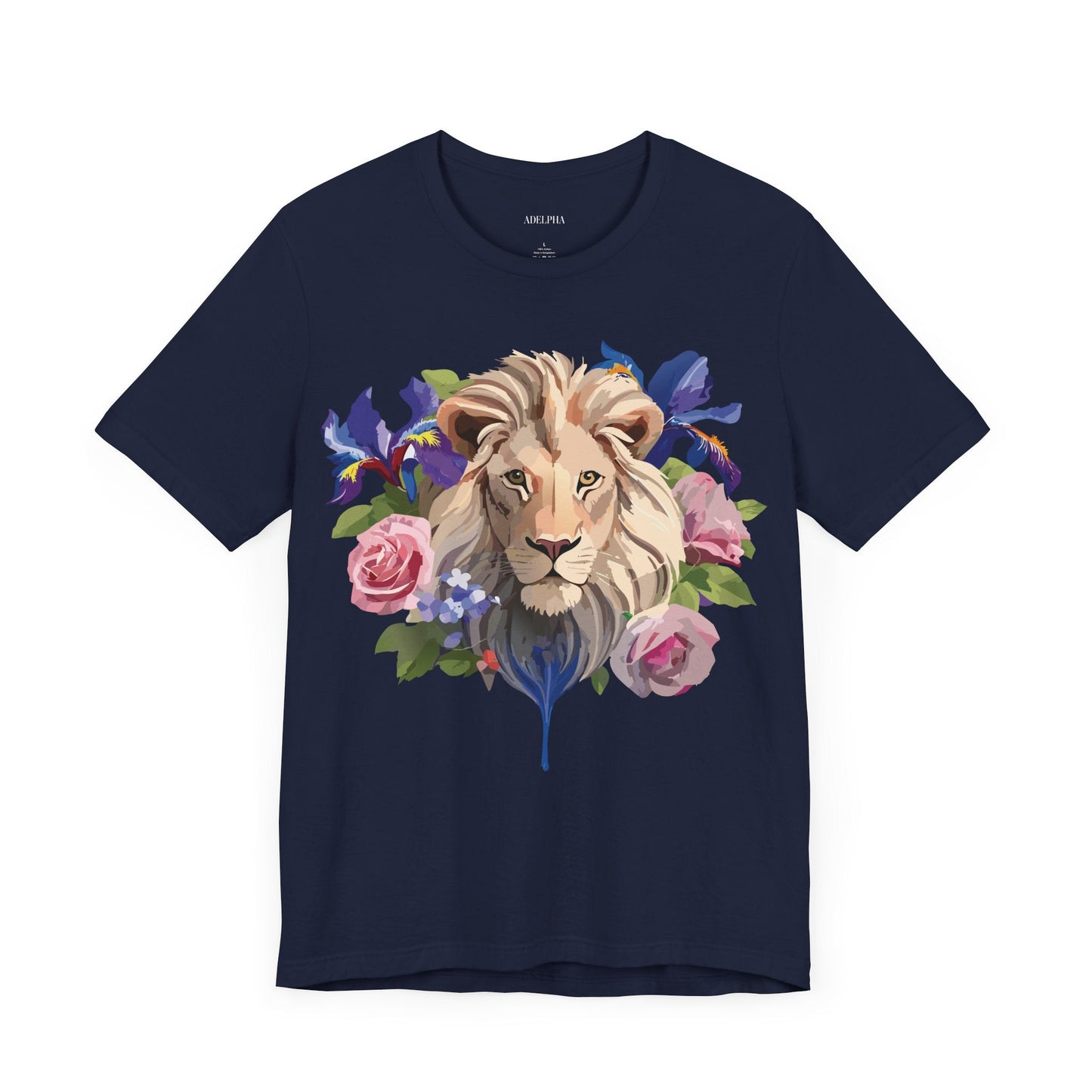 Adelpha Lion Graphic T Shirt Unisex Short Sleeve Art Design Tee Vintage Inspired