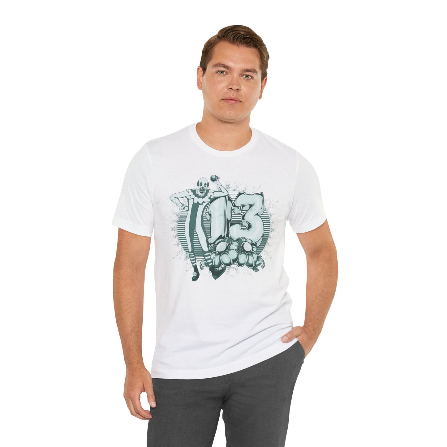 Vintage Clown Graphic Illustration Unisex Cotton T-Shirt Art-39