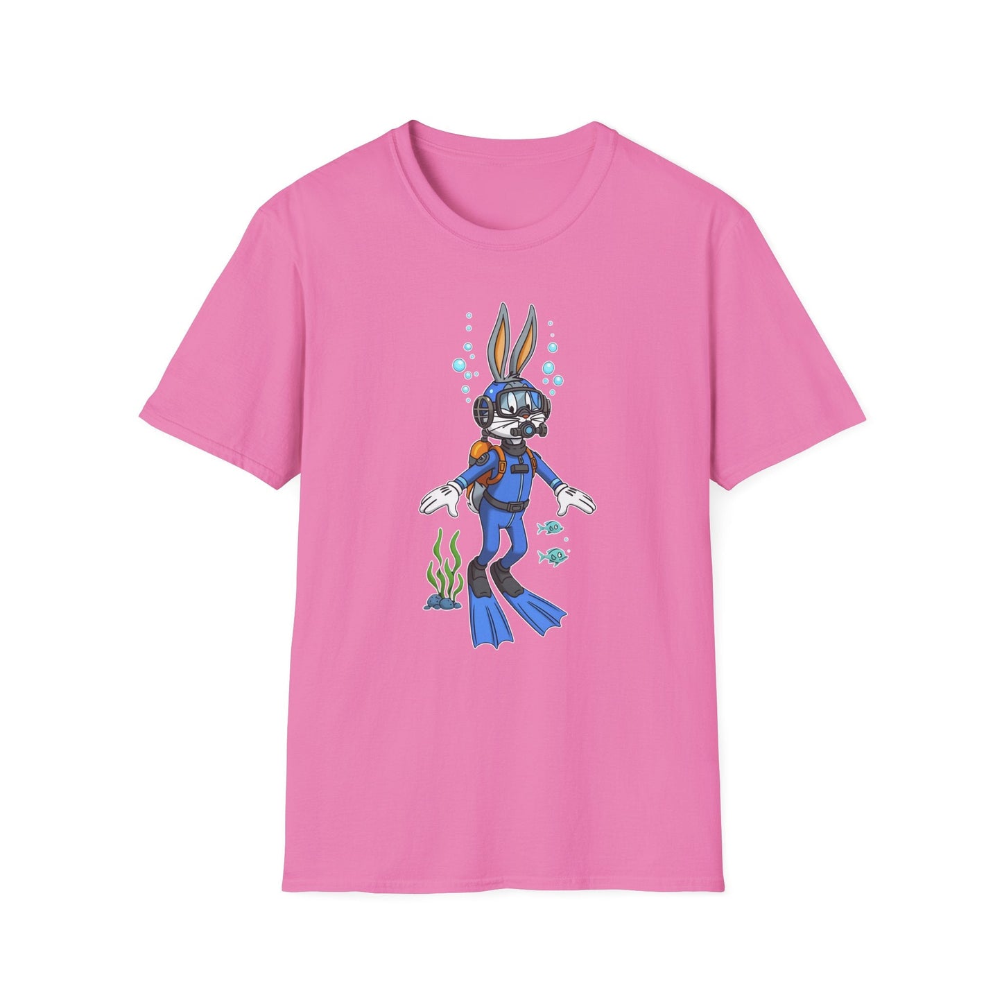 Bugs Bunny T Shirt Unisex Short Sleeve Cartoon Tee Gildan Softstyle 64000 Cotton