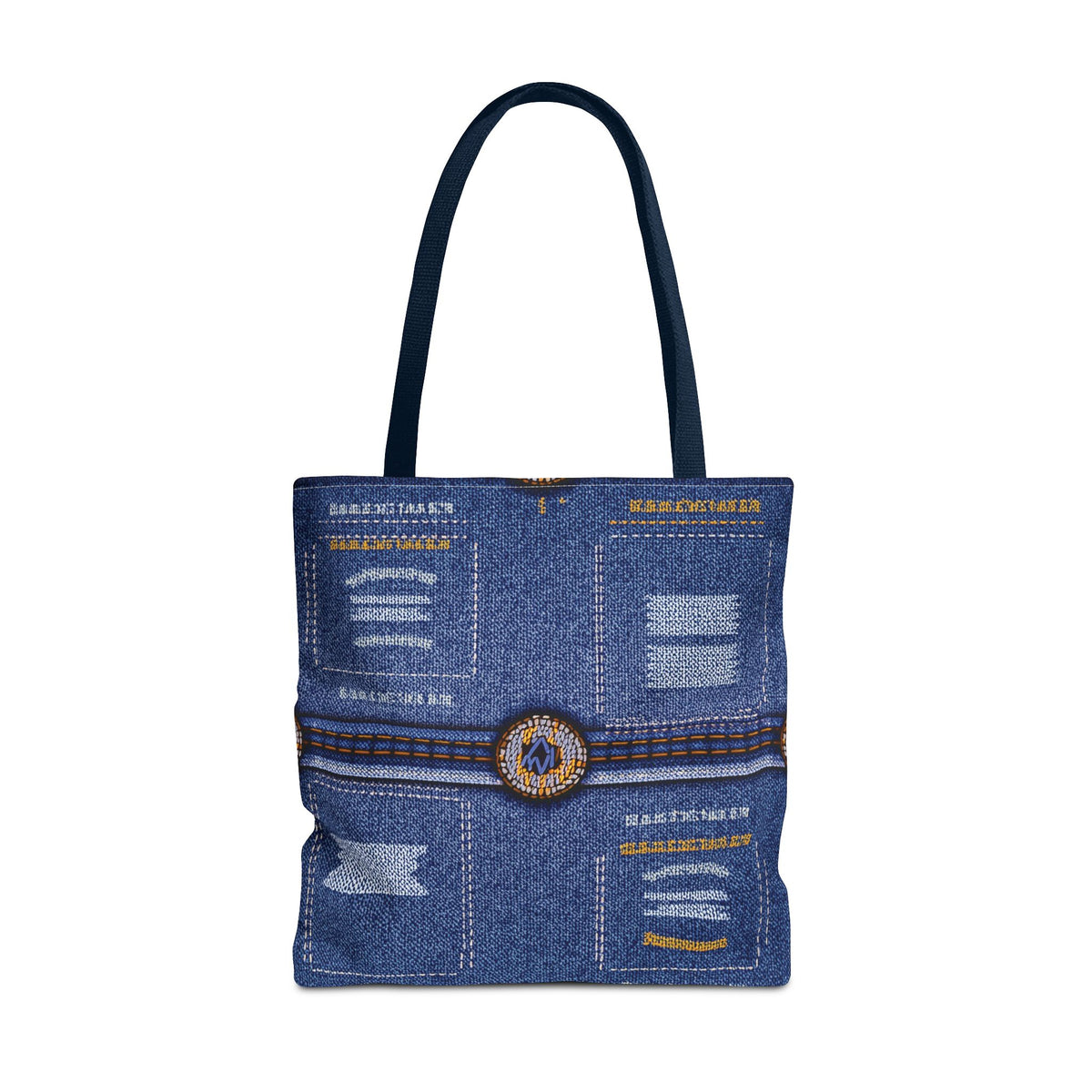 Denim Fabric Imitation Print Unisex Canvas Bag Poly Spun 3 Sizes Tote Bag 136