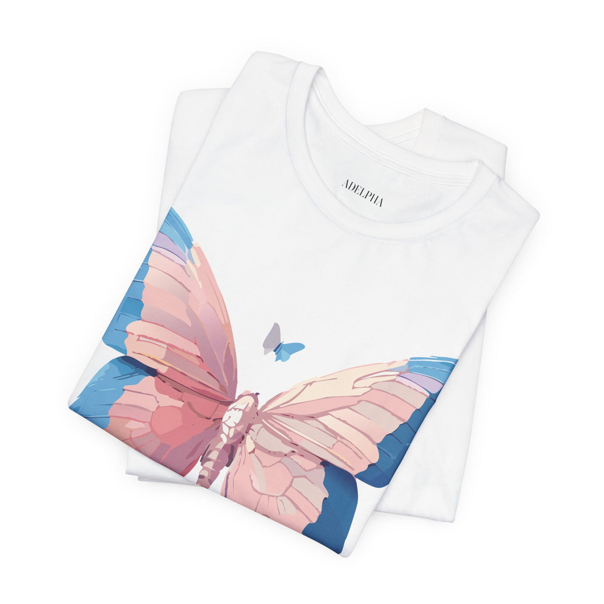 Butterfly Graphic Unisex Cotton Bella+Canvas Tee with Art Design n14