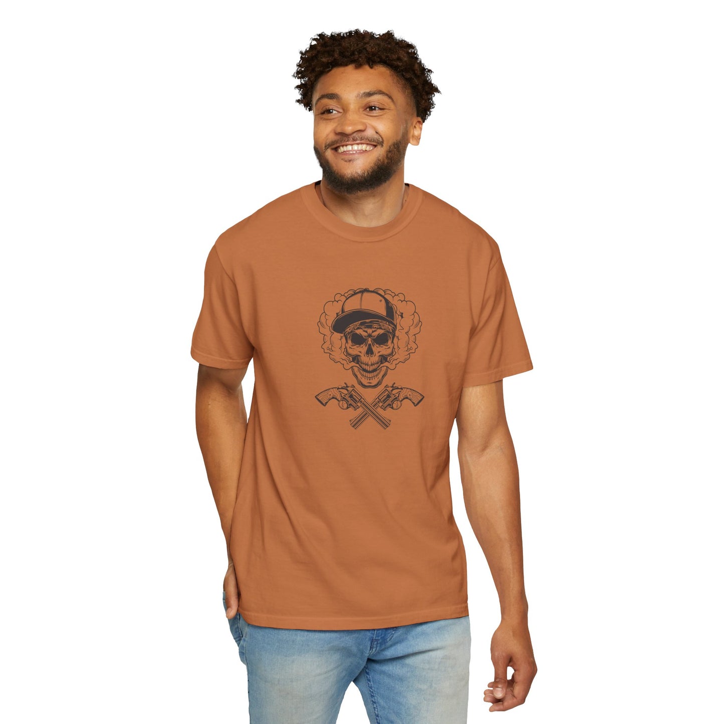 Unisex Cotton Tee Shirt with Skull