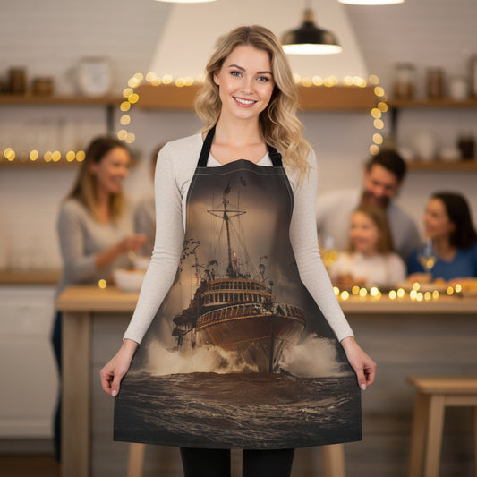 Ship 100% Polyester Stain-resistant 31.5 x 25.6 | Art Print Canvas Apron 3