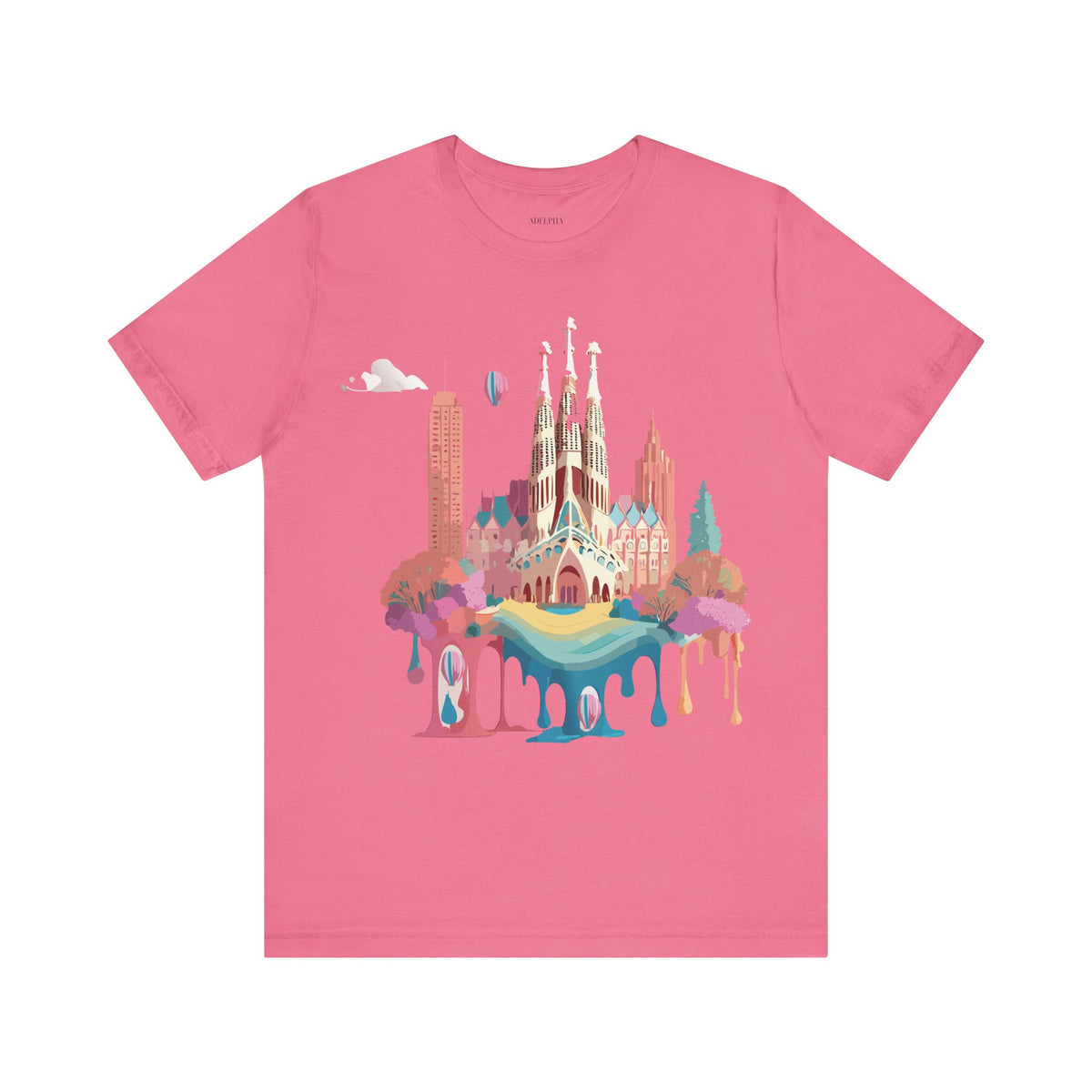 Graphic Unisex Cotton Bella+Canvas Tee Shirt with Barcelona