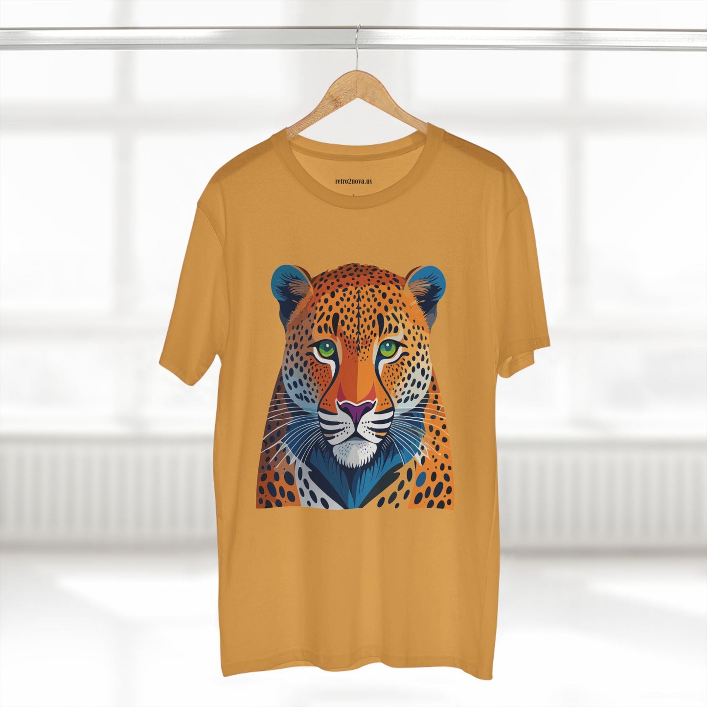 Unisex Cheetah Shirt Premium Cotton Tee With Original Art Design From Retro2Nova Art Collection For Everyday Comfort