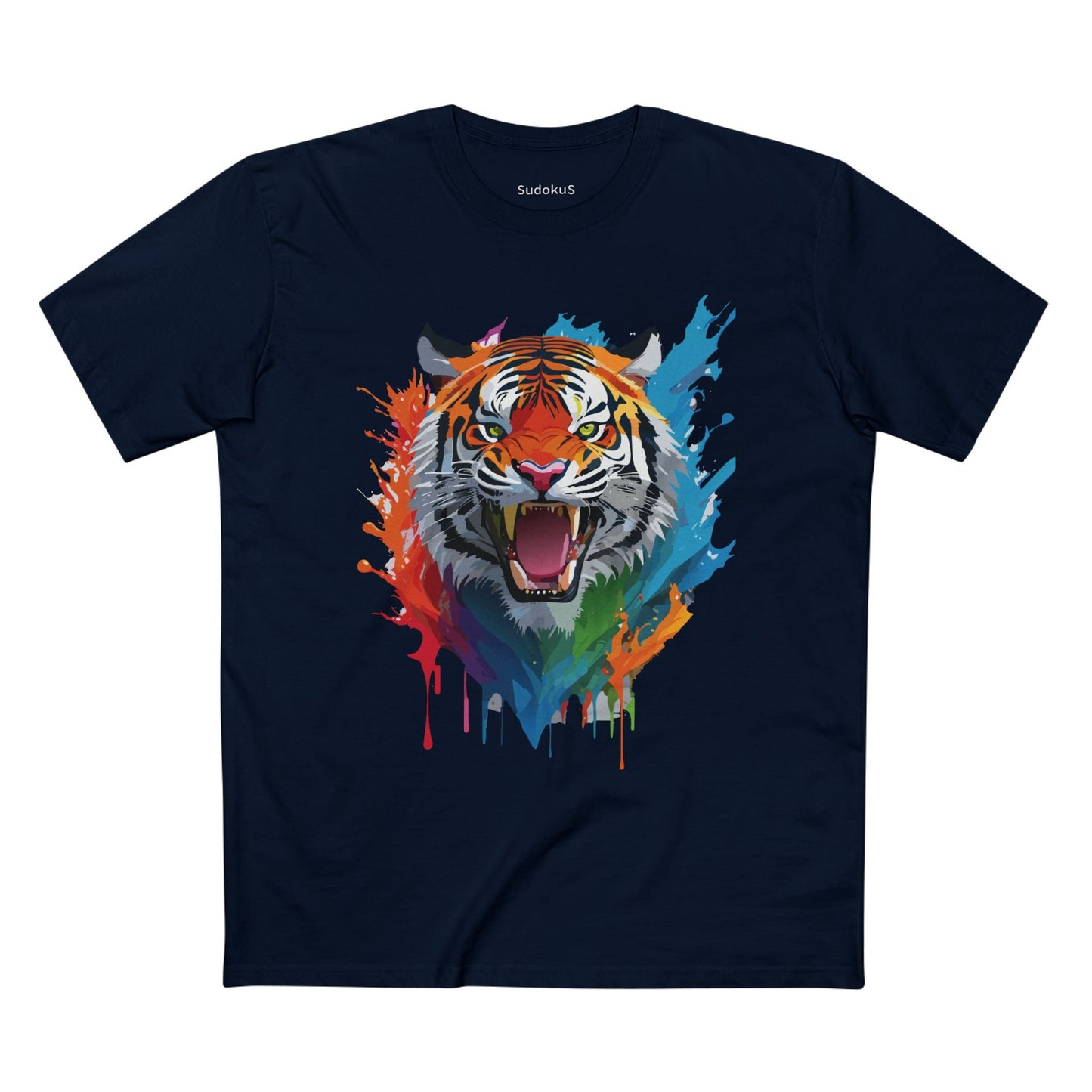Tiger Graphic Unisex 100 Cotton Staple Tee with Animal Design Artwork 31