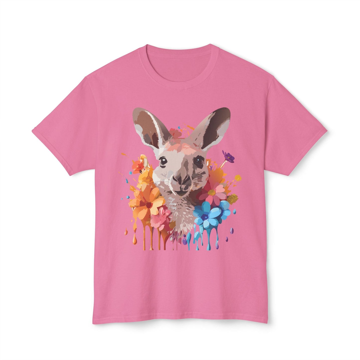 Unisex Kangaroo T Shirt HD Cotton Full Color Art Print Tee Made In USA 100 Percent Pre Shrunk