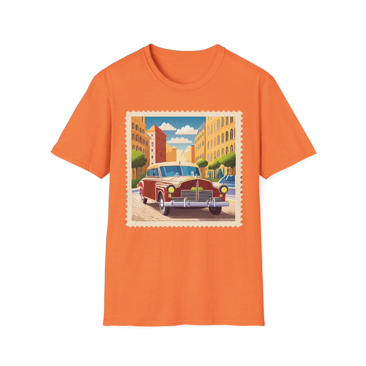 Vintage Convertible Car illustration T-Shirt | Retro City Street