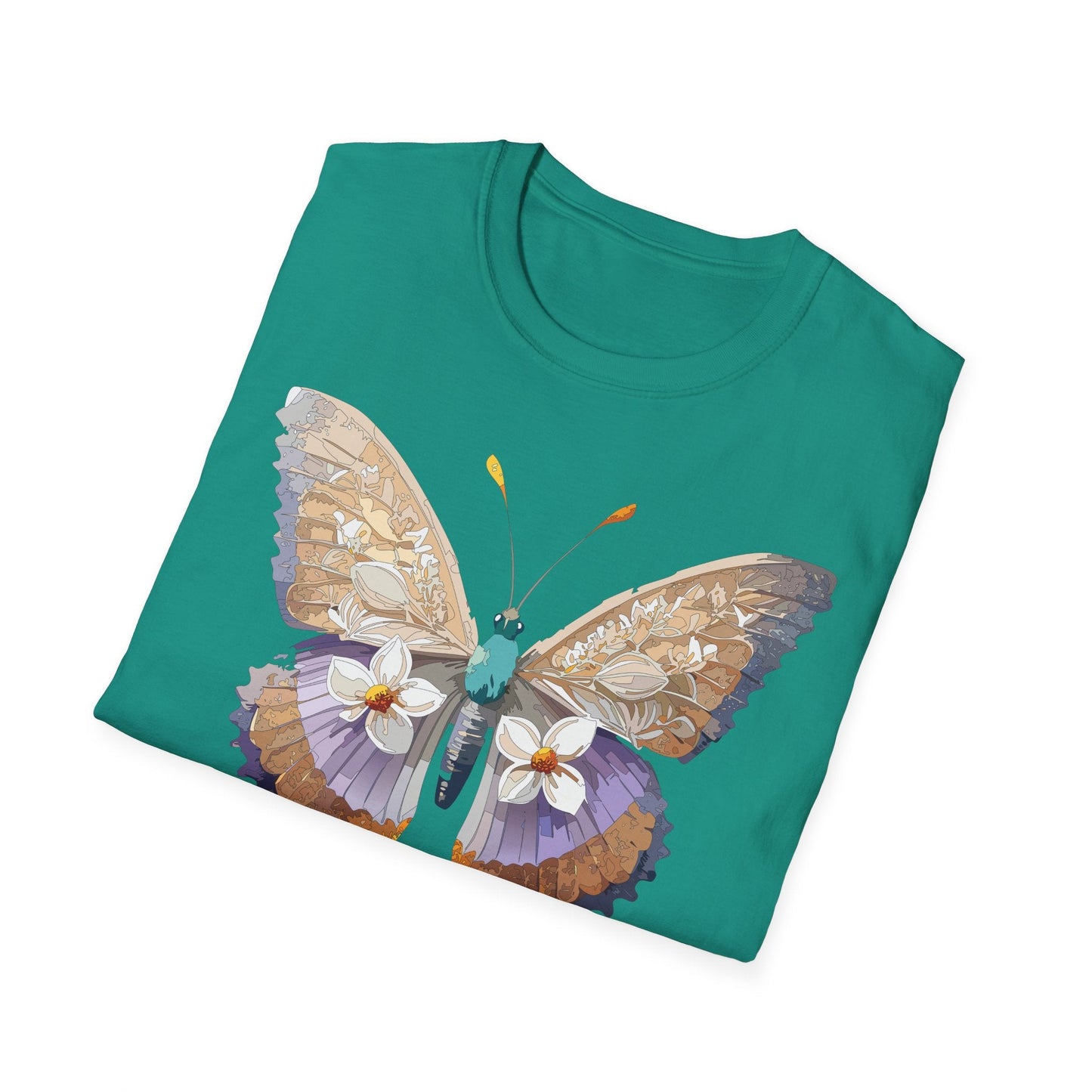 Butterfly Shirt Unisex T Shirt With Monarch Design Softstyle Gildan 64000 100 Percent Cotton Tee