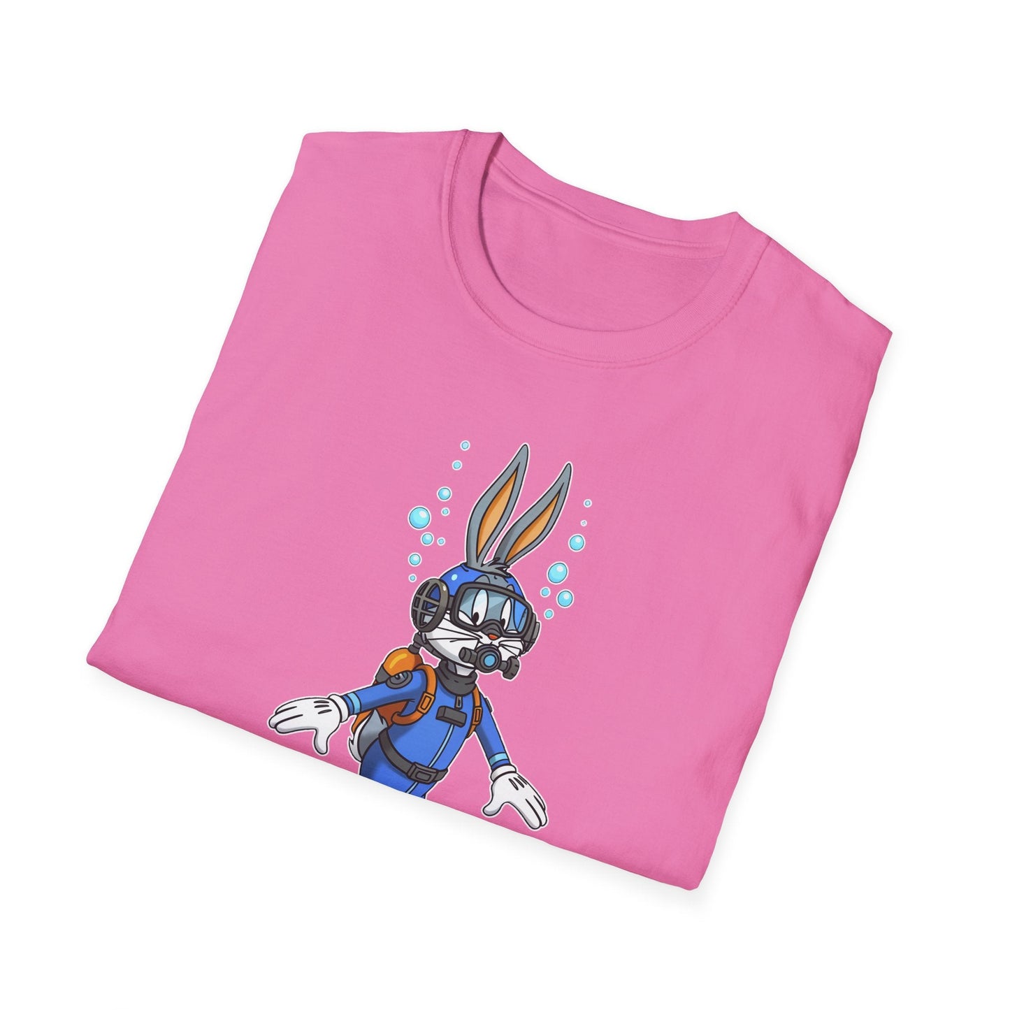 Bugs Bunny T Shirt Unisex Short Sleeve Cartoon Tee Gildan Softstyle 64000 Cotton