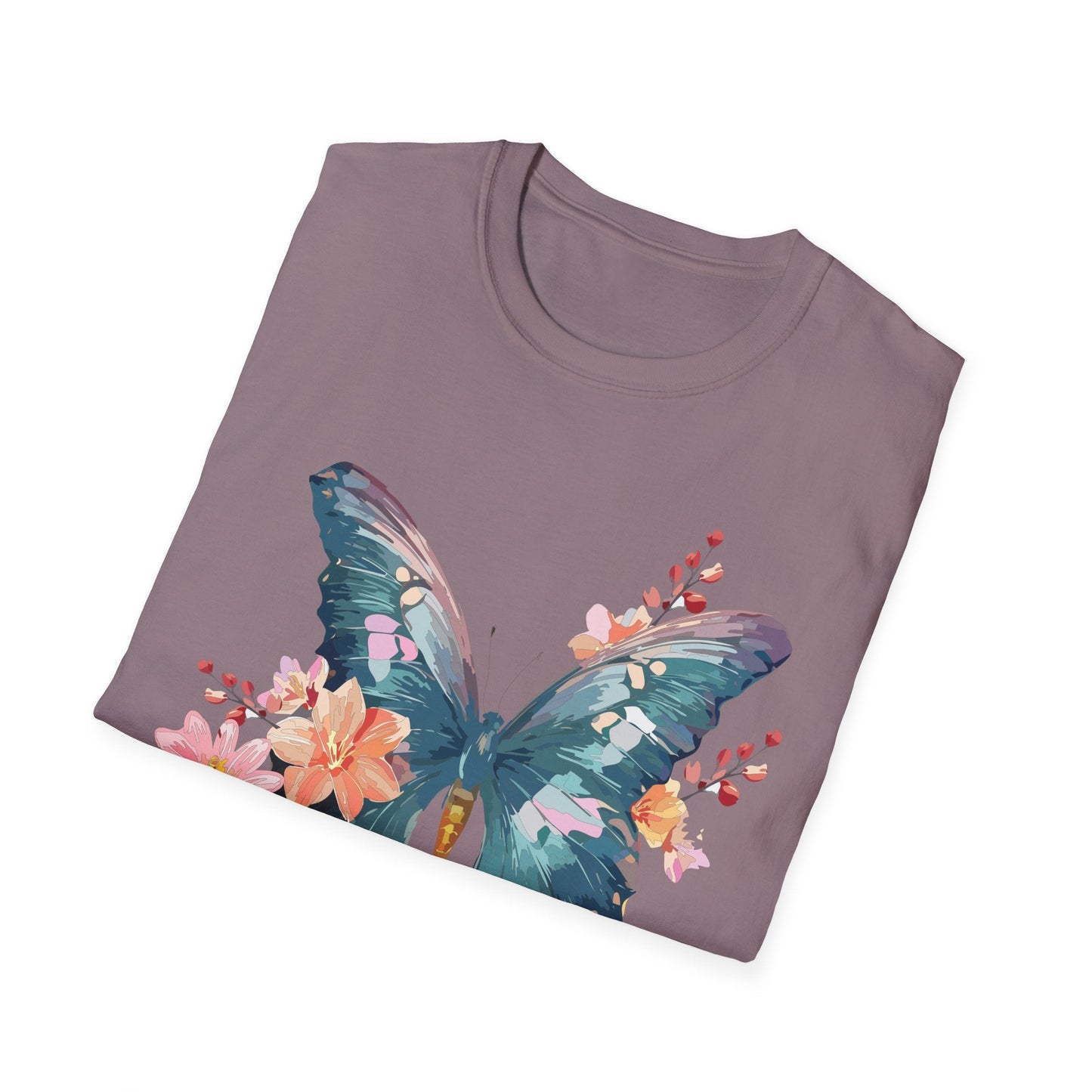 Butterfly T Shirt Unisex Gildan Softstyle 64000 100 Percent Ring Spun Cotton Monarch Tee