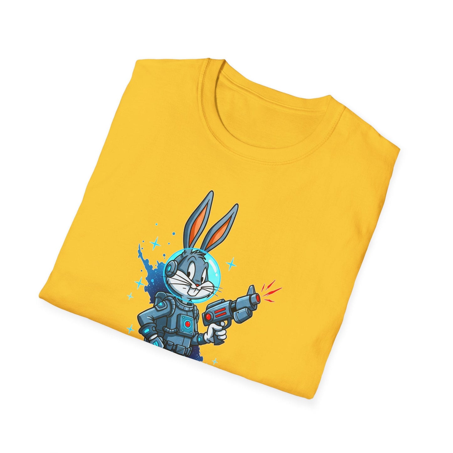 Bugs Bunny Shirt Unisex Gildan Softstyle 64000 Cartoon Tee 100 Percent Ring Spun Cotton