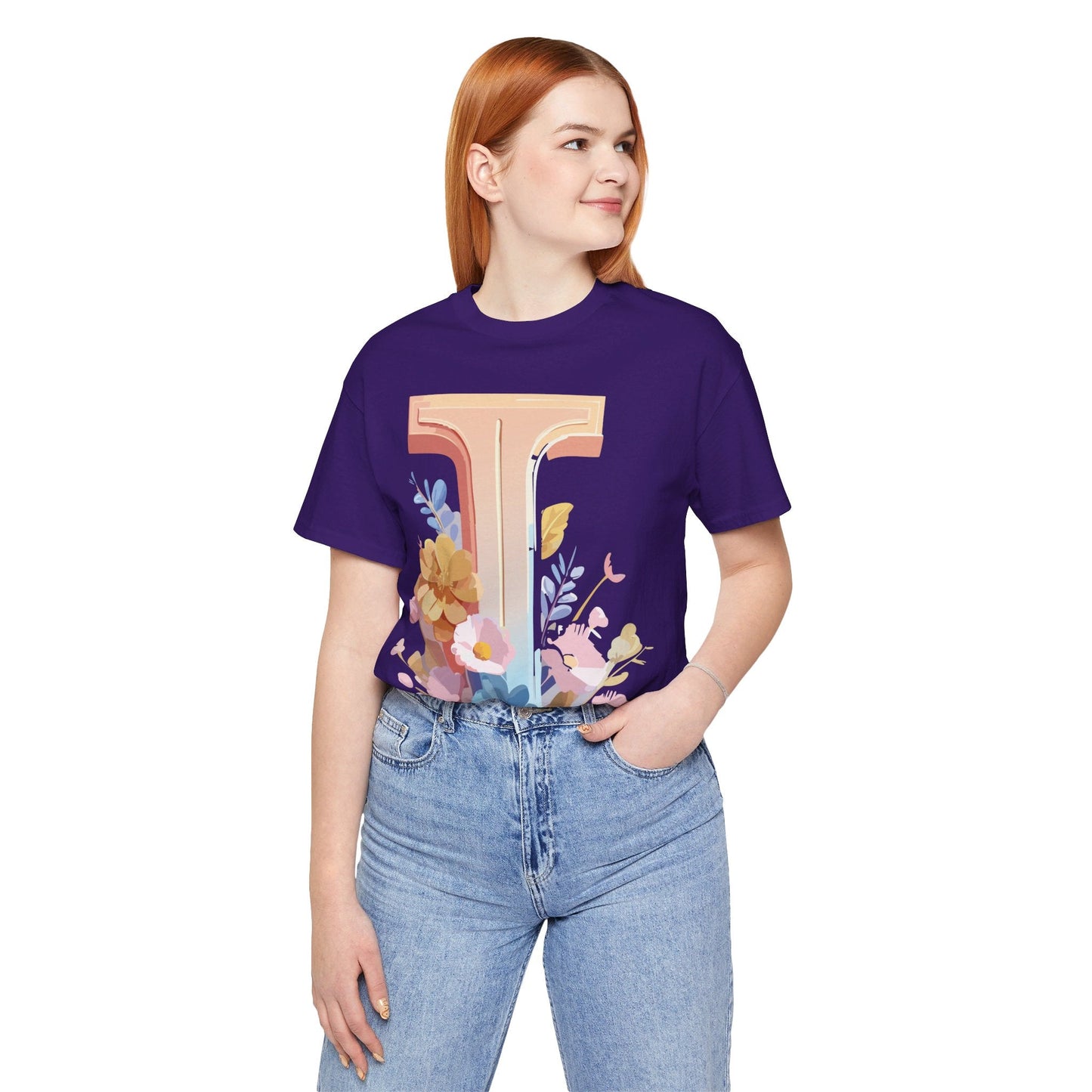 Letter I Shirt Graphic Tee Unisex Vintage Inspired Adelpha Art Design Short Sleeve Tee
