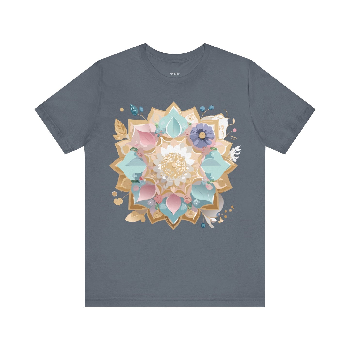 Mandala Graphic Unisex 100 Cotton Vintage Floral Artwork Tee 16