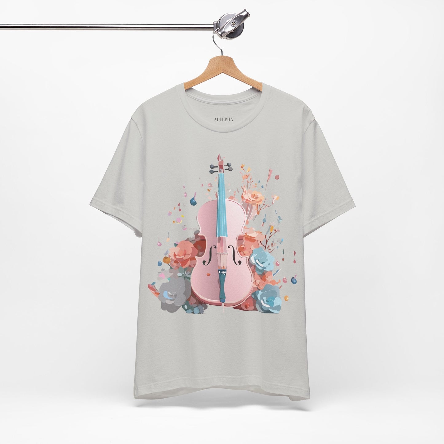 Music Graphic Unisex 100 Cotton Vintage Art with Musical Elements Tee 12