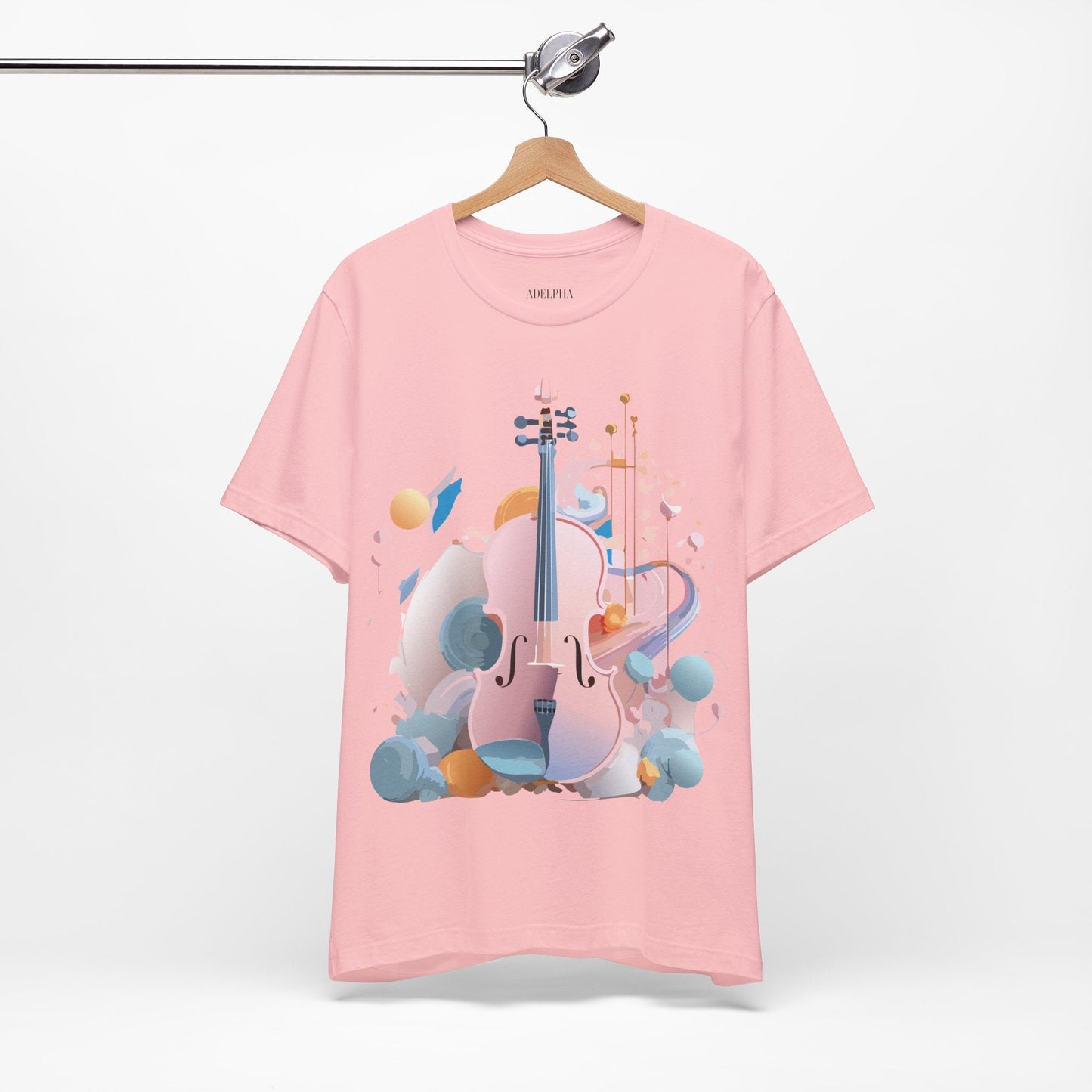 Music Graphic Unisex 100 Cotton Vintage Art with Musical Elements Tee 16