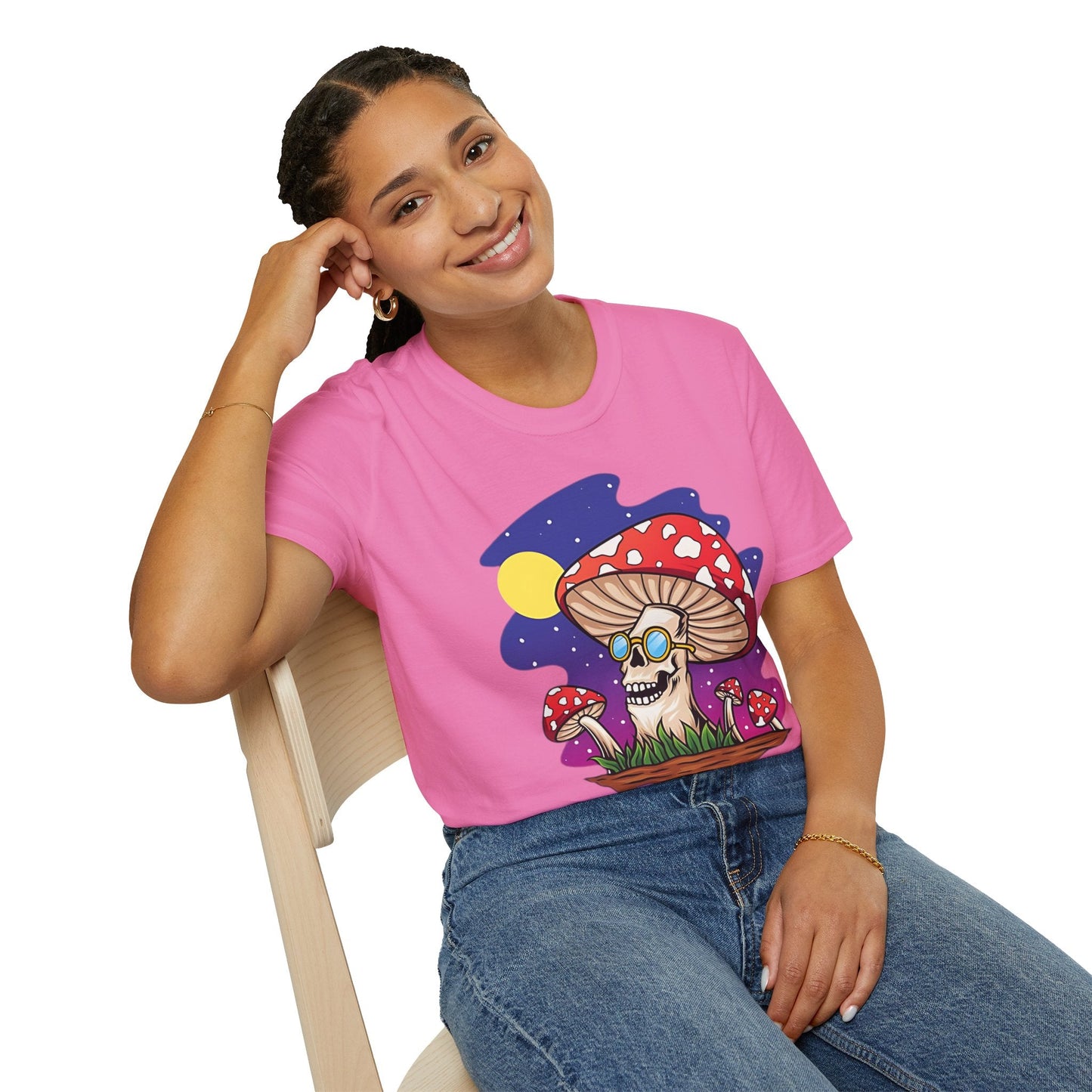 Mashroom Mushroom Tee Shirt Unisex Funny Fungus Design Softstyle 64000 Cotton Tee
