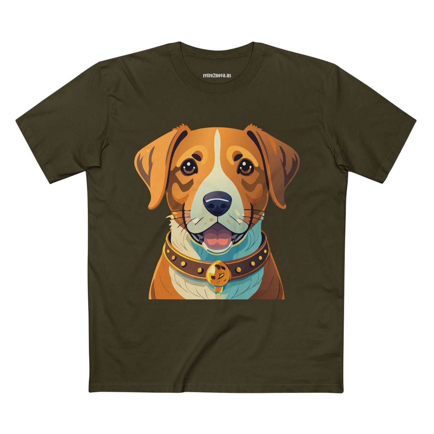 Retro2Nova Unisex Dog Shirt Premium Cotton Tee With Original Art Design Animal Print For Everyday Comfort