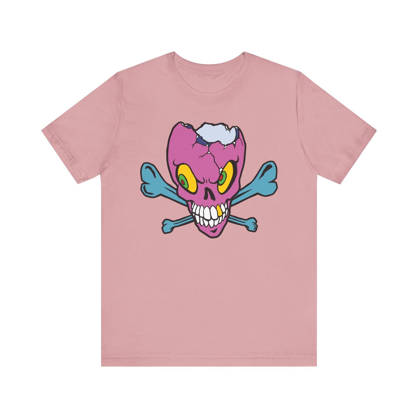 Purple Skull Graphic Design Tee, Skull Shirt, Vintage Tees, Art Design T-Shirt, Vintage Graphic Tee, Art Shirts with Skulls 5