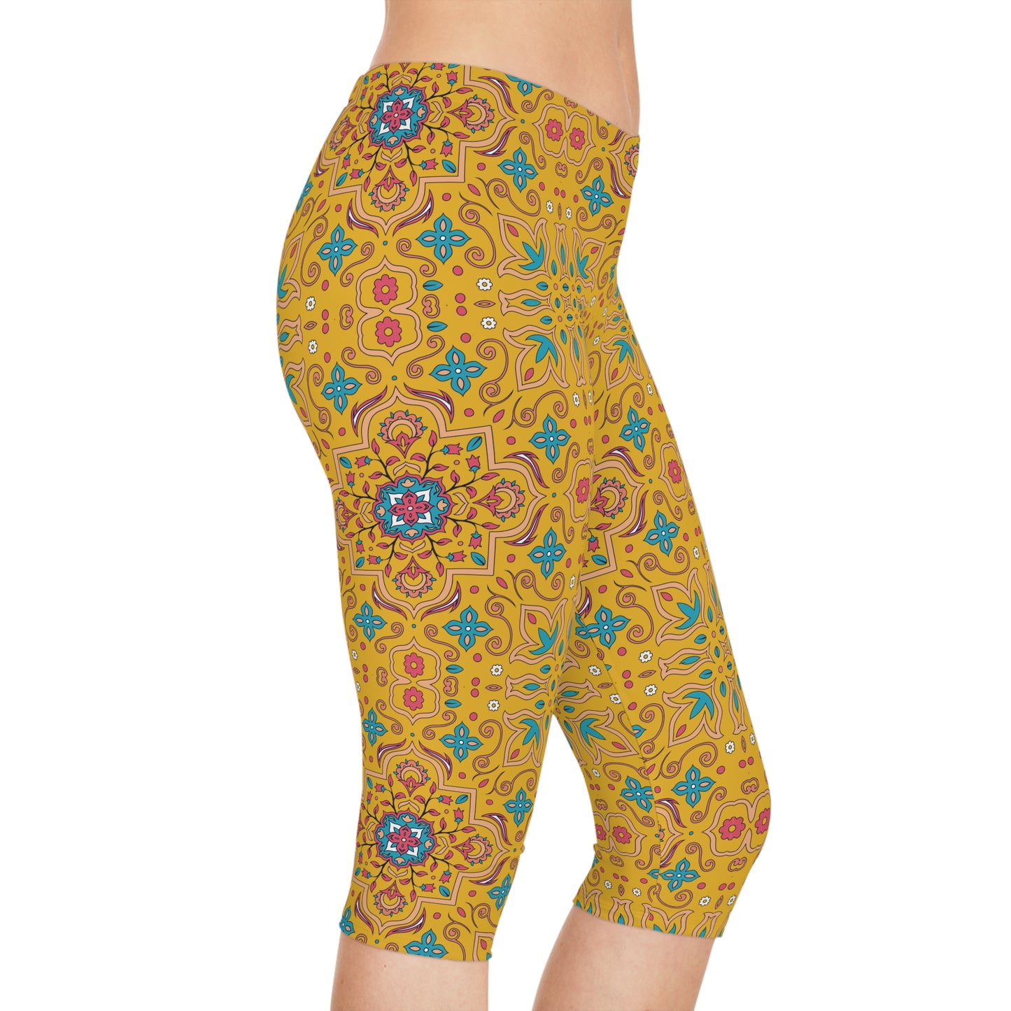 Legging capri à imprimé traditionnel